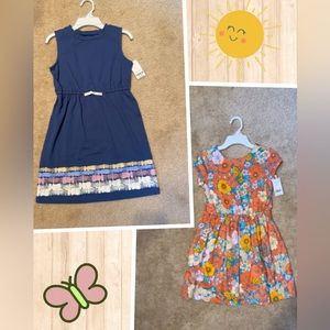 Carters little girls size 7 dress bundle- NWT